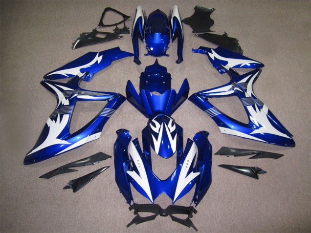 Blanc Bleu Carénage Moto Suzuki GSXR 600 2008-2010