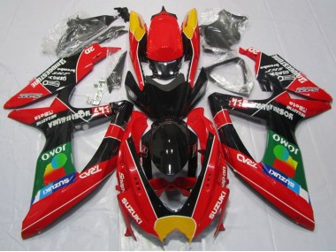 Rouge Orange Bleu Vert Noir JOMO Carénage Moto Suzuki GSXR 600 2008-2010 Pas Chère