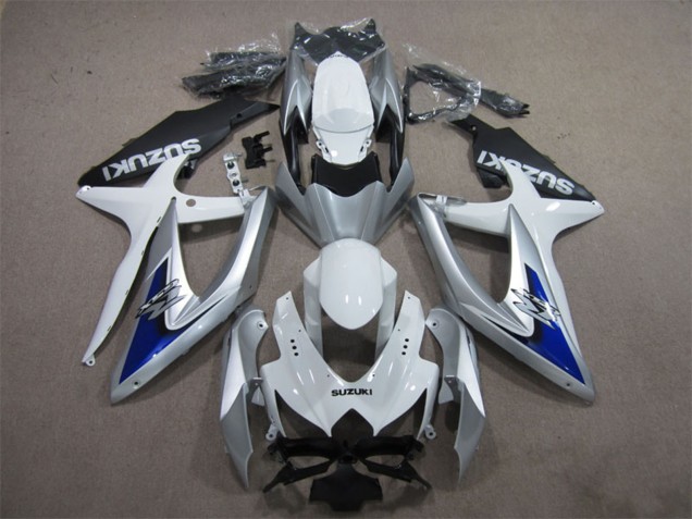 Argent Blanc Bleu Noir Carénage Moto Suzuki GSXR 600 2008-2010