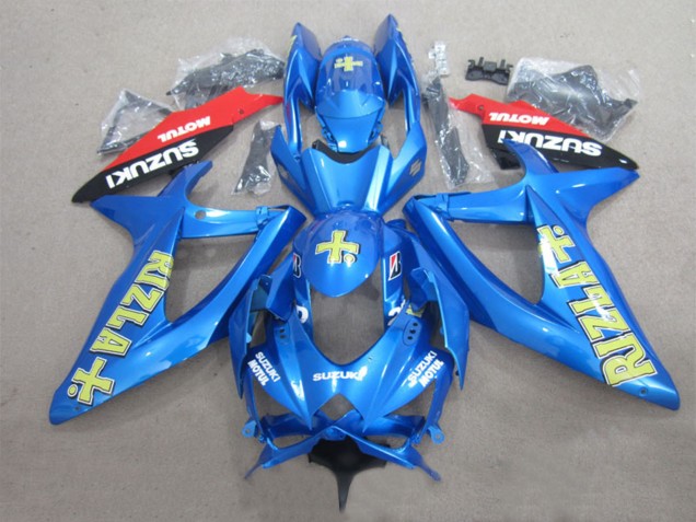 Bleu Jaune Rouge Noir Rizla Motul Carénage Moto Suzuki GSXR 600 2008-2010