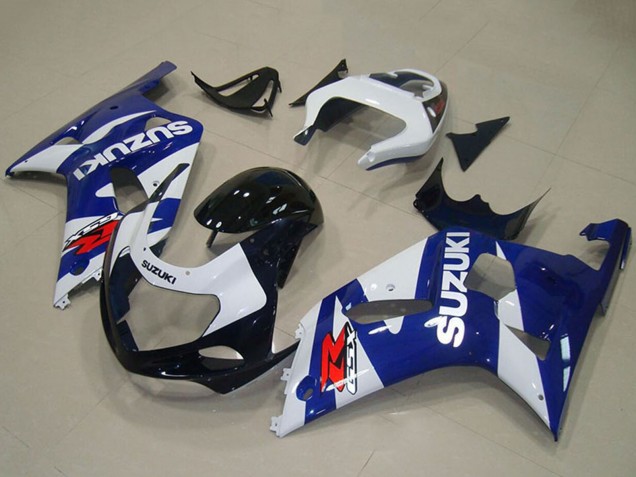 Bleu Blanc Carénage Moto Suzuki GSXR 750 2001-2003