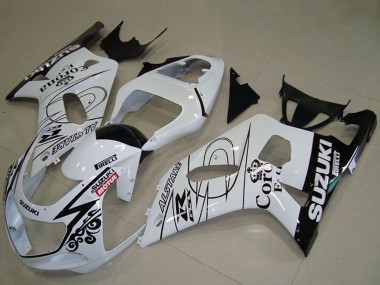 Blanc Noir Alstare Corona Extra Motul Carénage Moto Suzuki GSXR 750 2001-2003 Pas Chère