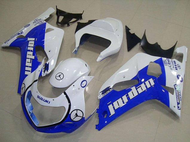 Blanc Bleu Jordan Carénage Moto Suzuki GSXR 750 2001-2003