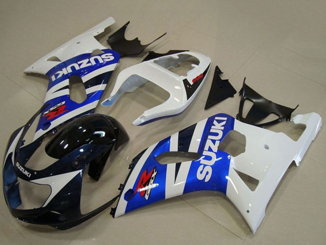 Blanc Bleu Noir Brillant Rouge Carénage Moto Suzuki GSXR 750 2001-2003