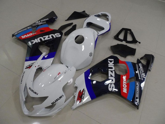 Blanc Bleu Rouge Noir Motul Carénage Moto Suzuki GSXR 750 2004-2005