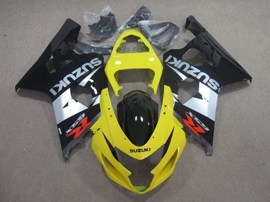 Jaune Argent Noir Carénage Moto Suzuki GSXR 750 2004-2005 Pas Chère