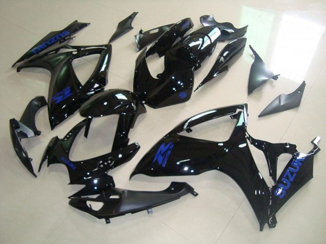 Noir Brillant Bleu Décalque Carénage Moto Suzuki GSXR 750 2006-2007