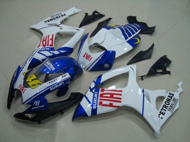 Blanc Bleu Rouge Fiat 46 Carénage Moto Suzuki GSXR 750 2006-2007 Pas Chère