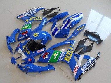 Bleu Blanc Vert Noir Or Rizla Carénage Moto Suzuki GSXR 750 2006-2007 Pas Chère