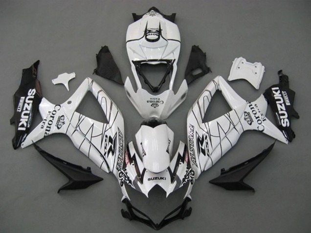 Blanc Noir Corona Extra Alstare Carénage Moto Suzuki GSXR 750 2008-2010