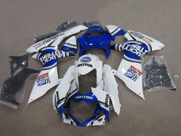 Blanc Lucky Strike Motul Carénage Moto Suzuki GSXR 750 2011-2024