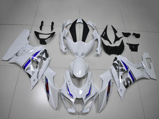 Blanc Bleu Carénage Moto Suzuki GSXR 1000 2017-2024