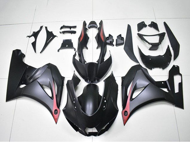 Noir Mat Rouge Carénage Moto Suzuki GSXR 1000 2017-2024