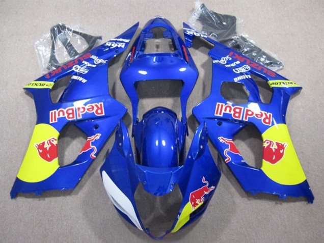 Bleu Jaune Red Bull Carénage Moto Suzuki GSXR 1000 2003-2004