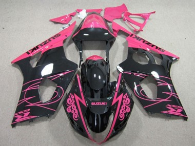 Rose Noir Carénage Moto Suzuki GSXR 1000 2003-2004 Pas Chère