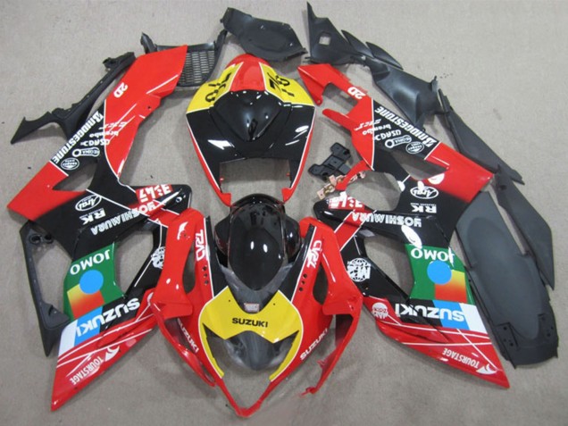 Noir Rouge Jaune Bleu JOMO Carénage Moto Suzuki GSXR 1000 2005-2006