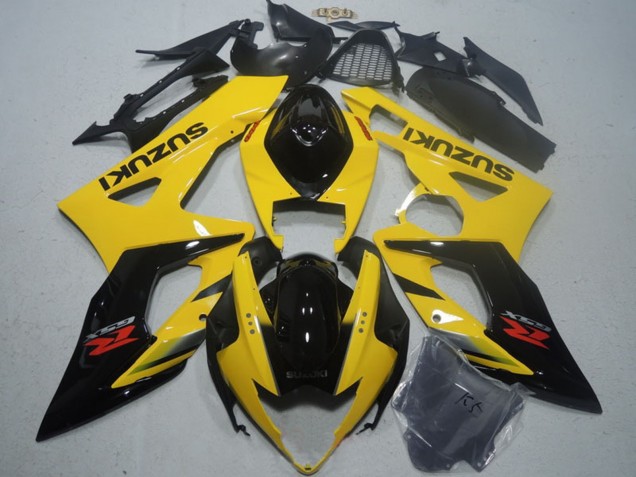 Jaune Noir Brillant Carénages Moto Suzuki GSXR 1000 2005-2006
