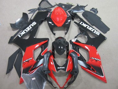 Noir Rouge Carénage Moto Suzuki GSXR 1000 2005-2006 Pas Chère