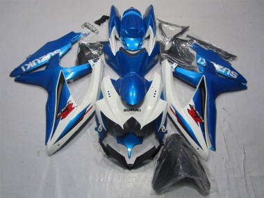 Blanc Bleu Rouge Carénages Moto Suzuki GSXR 1000 2007-2008 Pas Chère