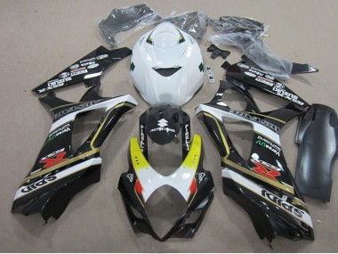 Blanc Jaune Rouge Noir Carénage Moto Suzuki GSXR 1000 2007-2008 Pas Chère