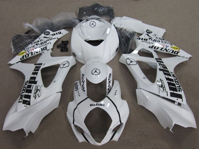 Blanc Noir Jordan Carénage Moto Suzuki GSXR 1000 2007-2008