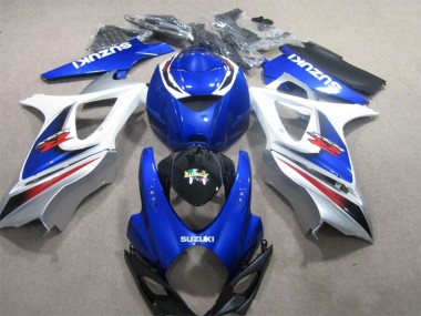 Blanc Bleu Noir Rouge Carénages Moto Suzuki GSXR 1000 2007-2008 Pas Chère