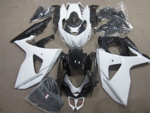 Blanc Noir Kits Carénages Moto Suzuki GSXR 1000 2009-2016