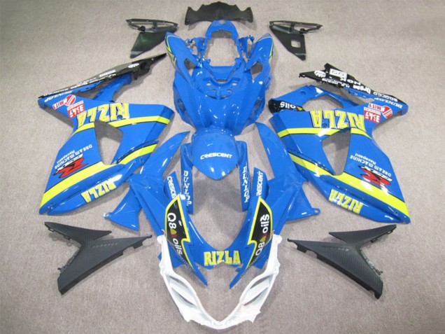 Bleu Jaune Rizla Q8 Oils Carénage Moto Suzuki GSXR 1000 2009-2016