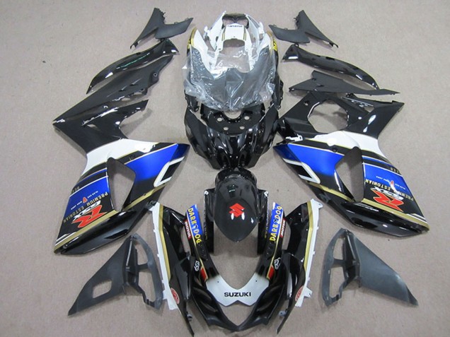Blanc Bleu Noir Dark Dog Carénage Moto Suzuki GSXR 1000 2009-2016