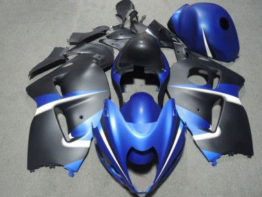 Bleu Blanc Noir Mat Carénage Moto Suzuki GSXR 1300 Hayabusa 1996-2007 Pas Chère