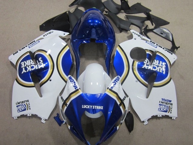 Blanc Bleu Motul Lucky Strike Carénage Moto Suzuki GSXR 1300 Hayabusa 1996-2007