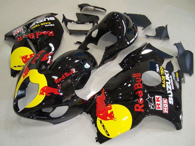 Noir Brillant Jaune Red Bull Carénage Moto Suzuki GSXR 1300 Hayabusa 1996-2007