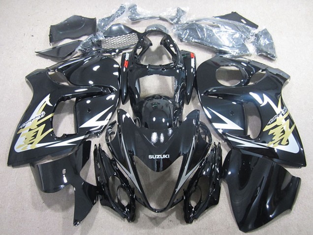 Noir Brillant Blanc Or Décalque Carénage Moto Suzuki GSXR 1300 Hayabusa 2008-2020
