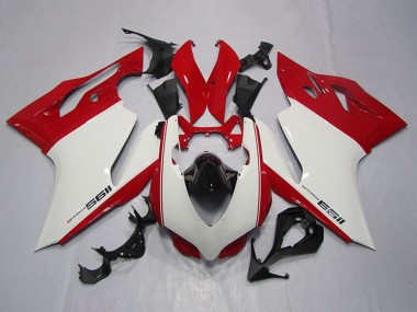 Blanc Rouge Noir Carénage Moto Ducati 1199 2011-2014 Pas Chère