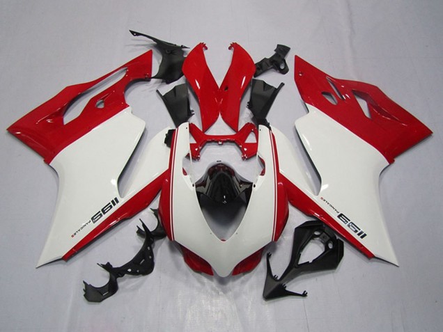 Blanc Rouge Noir Carénage Moto Ducati 1199 2011-2014
