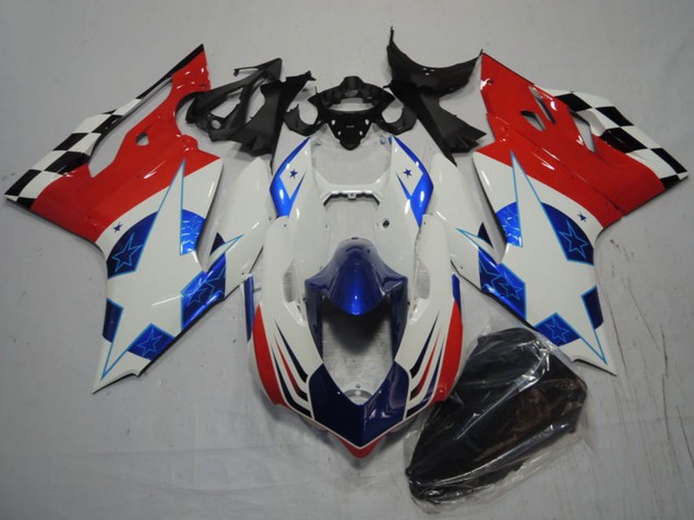 Blanc Bleu Rouge Noir Carénage Moto Ducati 1199 2011-2014