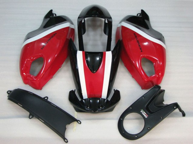 Blanc Rouge Noir Brillant Kits Carénages Moto Ducati Monster 696 2008-2012