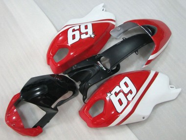 Blanc Rouge Noir Brillant 69 Carénage Moto Ducati Monster 696 2008-2012 Pas Chère