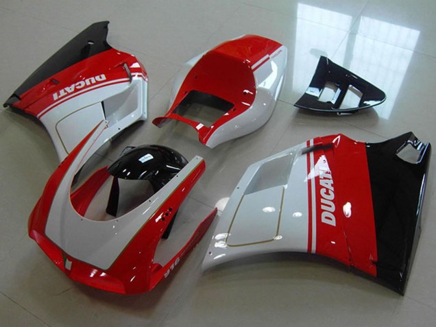 Blanc Rouge Noir Brillant Carénage Moto Ducati 916 1993-2005