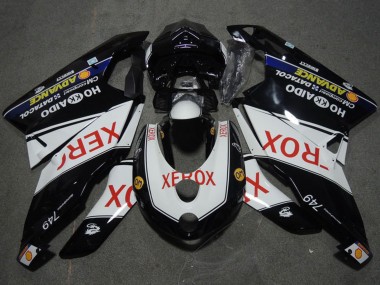 Blanc Noir Brillant Rouge Xerox Carénage Moto Ducati 749 2005-2006 Pas Chère
