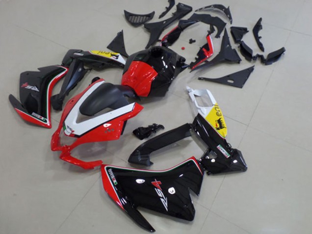 Blanc Rouge Jaune Noir Brillant Carénages Moto Aprilia RS4 50 125 2012-2018