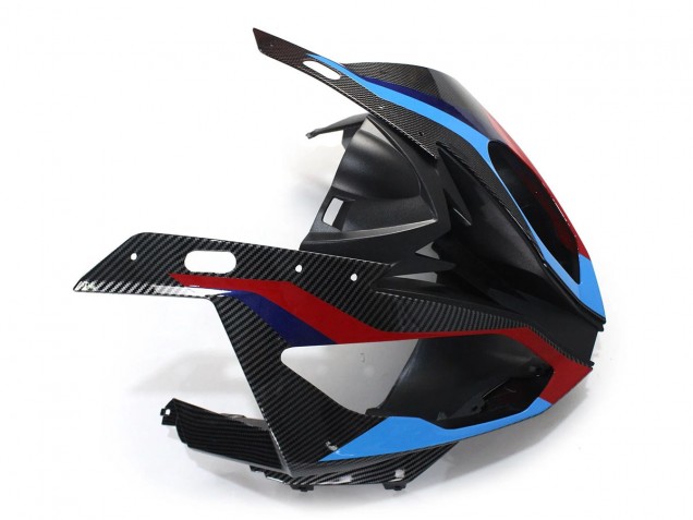 Bleu Rouge Fibre de Carbone Carénage Moto BMW S1000RR 2015-2016