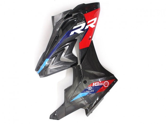 Bleu Rouge Fibre de Carbone Carénage Moto BMW S1000RR 2015-2016