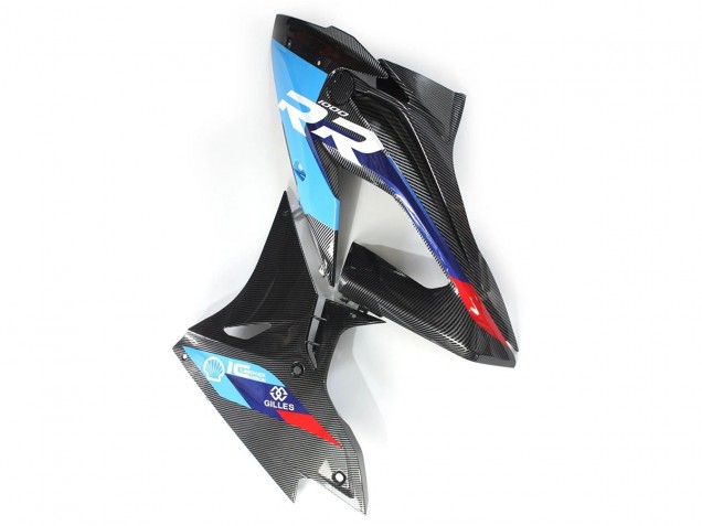 Bleu Rouge Fibre de Carbone Carénage Moto BMW S1000RR 2015-2016