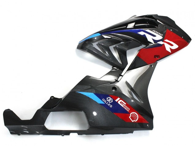 Bleu Rouge Fibre de Carbone Carénage Moto BMW S1000RR 2015-2016