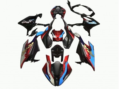 Noir Bleu Rouge Or Carénages Moto BMW S1000RR 2019-2022 Pas Chère