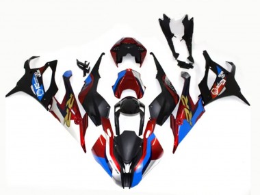 Noir Bleu Rouge Or Carénage Moto BMW S1000RR 2019-2022 Pas Chère