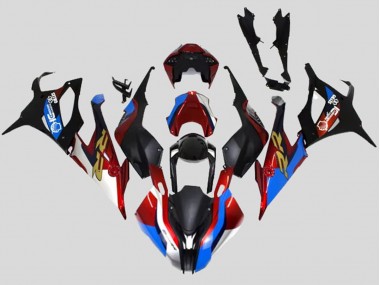Noir Bleu Rouge Or Carénage Moto BMW S1000RR 2019-2022 Pas Chère