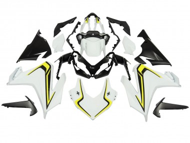 Blanc Jaune Néon Noir Mat Carénage Moto Honda CBR500R 2022-2023 Pas Chère