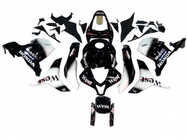 Noir Brillant Blanc West Carénage Moto Honda CBR600RR 2009-2012 Pas Chère